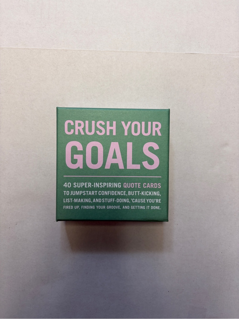 Knock Knock Crush Your Goals 40 Inspirational Quote Cards w/ Display Stand New